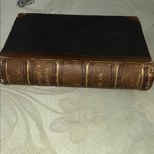 Antique Book great for decor or staging 1873 gorgeous see photos